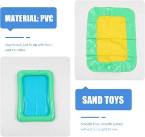 MAKE WAVES Plateau de sable gonflable en PVC pour enfants - Léger et pliable 60x45cm Multicolore Utilisation toutes saisons pour la maison et les voyages - Product Image 6