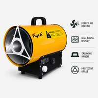 Chauffage au gaz propane à faible bruit en acier inoxydable 15KW avec protection contre les coupures TSG-15, chauffage à air LPG avec thermostat motorisé