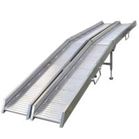 Usine de haute qualité 4 mètres de Long 700kg capacité argent aluminium rampe pliante escaliers moto chargement Cargo Carrier support