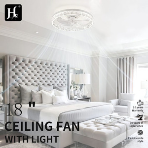 Modern Ceiling Fan Light LED Warm White Surface Mounted Plastic Body for Living Room 2700K 220V - Product Image 4