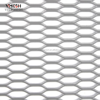 Maille métallique expansée en aluminium thermolaqué pour panneaux muraux décoratifs