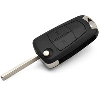 Carcasa para Llave de Coche con Control Remoto, 2 Botones, Tipo Flip, con Hoja de Llave HU100 sin Cortar, Sin Tornillo