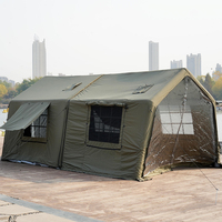 Tenda Camping Outdoor Berbingkai Kapas Anti Air 210g, Tenda Glamping Tiup