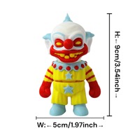 Statue de clown imprimée en 3D, design Art Déco, texture réaliste, décoration pour la maison et le bureau, cadeau d'Halloween, de Noël, de Pâques, d'anniversaire, PLA