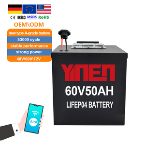Paquete de Baterías para Motocicleta de 48 V, 60 V, 72 V, 30 Ah, 50 Ah, 60 Ah, Batería de Litio para Bicicleta Eléctrica, Batería de Litio para Scooter YN-LP, Batería de Litio con Sistema de Gestión de Batería Solar - Product Image 5
