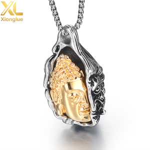 สร้อยคอพระพุทธรูปดีไซน์ใหม่สองด้านลายปีศาจ - Product Image 3