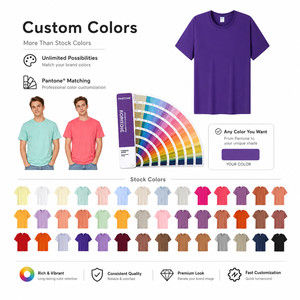 T-shirt vierge unisexe en coton peigné 200 GSM de qualité supérieure, col rond, coupe classique, personnalisable pour le streetwear - Product Image 3