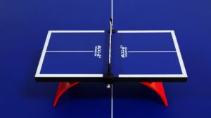<span class=keywords><strong>Table</strong></span> de tennis de <span class=keywords><strong>table</strong></span> pliable en MDF de marque C-TOP, mini, bleue/couleur personnalisée, <span class=keywords><strong>hauteur</strong></span> de 190 mm, 15 kg, pour usage domestique - Product Image 4
