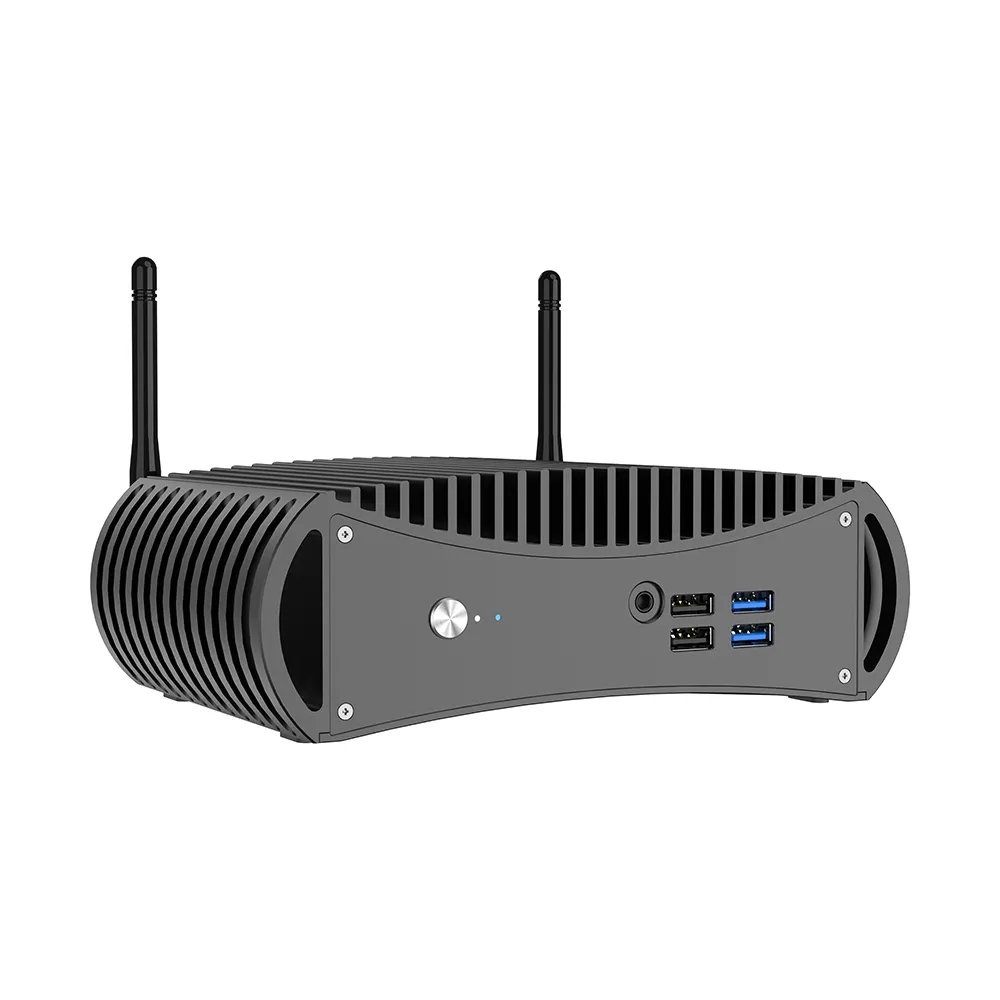 Elebao FU01 Mini PC i3-1115G4 i5-1135G7 i7-1165G7デュアルDDR42.5インチSATAHDD/SSD2.4 & 5.0G Wifi BT4.2ファンレスミニコンピューター