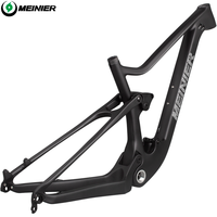 Rangka MTB Full Suspension Karbon 29er T1000, Rangka Sepeda Gunung 100mm Travel Boost 148x12 BSA