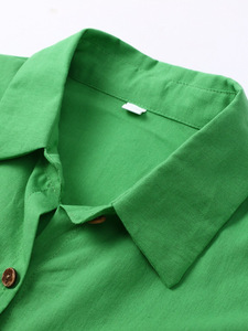 Set corti in <span class=keywords><strong>lino</strong></span> per <span class=keywords><strong>donna</strong></span> <span class=keywords><strong>pantaloncini</strong></span> a maniche corte 2 pezzi abiti estivi da vacanza al mare tute da salotto - Product Image 6