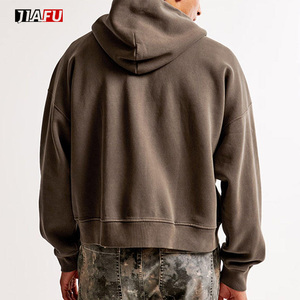 Felpe Oversize Personalizzate con Zip e Spalle Scivolate, <span class=keywords><strong>Abbigliamento</strong></span> Sportivo di Alta Qualità, Felpe con Cappuccio da Jogging per Uomo, Produttore di <span class=keywords><strong>Abbigliamento</strong></span> - Product Image 3