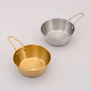 <span class=keywords><strong>Bol</strong></span> <span class=keywords><strong>d</strong></span>'assaisonnement pour barbecue rond en acier inoxydable 304 de style coréen extra épais avec poignée <span class=keywords><strong>bol</strong></span> à riz jetable en métal pour le camping - Product Image 4