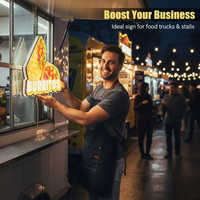 Enseigne publicitaire lumineuse en aluminium et acrylique LED personnalisée pour sandwicherie, décoration éclairée, résistante aux intempéries, imperméable, murale