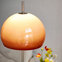 Lampe sur pied LED moderne en fer forgé, design champignon, avec abat-jour en verre dégradé, pour la maison, le bureau, la chambre et le salon