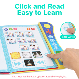 หนังสือเรียนรู้แบบโต้ตอบสำหรับเด็กก่อนวัยเรียน  แบบสัมผัส  มีเสียง  ทำจากพลาสติก  หนังสือเสียงอิเล็กทรอนิกส์  แบบพูดได้  สำหรับการเรียน<span class=keywords><strong>ภาษา</strong></span>อาหรับและภาษาอังกฤษ - Product Image 6
