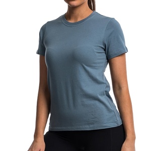 Camiseta informal básica para niña, camiseta transpirable de algodón y LICRA, venta al por mayor - Product Image 1