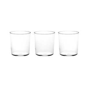 ENSEMBLE DE 3 VERRES À EAU EN VERRE TRANSPARENT LIGNE CONIQUE 360ML - Product Image 1