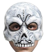 Masque de fête d'Halloween pour hommes en PVC noir et blanc de bonne qualité