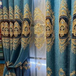 Bán buôn phong cách Châu Âu Màn phòng ngủ sang trọng valance Rèm cửa với thiết kế thêu cho phòng khách thiết lập - Product Image 2