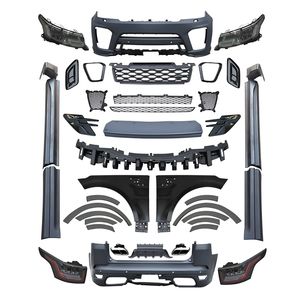 Para RANGE ROVER SPORT 2014-2017 actualización a <span class=keywords><strong>2018</strong></span> SVR modelo kit de cuerpo con parachoques trasero rejilla faros luces traseras falda lateral - Product Image 6