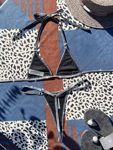 Odm Vendor Traje de baño <span class=keywords><strong>Ropa</strong></span> de playa Biquini Maillot De Bain Bikini Micro Tiny Triangle Biquini Traje de baño - Product Image 3