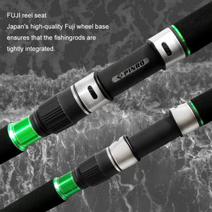 Canne à pêche personnalisée 2 pièces en carbone/fibre de verre avec poignée EVA et guides Fuji, couleur et poids personnalisés, vente directe usine - Product Image 5