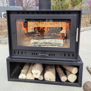 เตาผิงไม้แบบตั้งพื้นสองด้าน โครงสร้างเหล็ก ทันสมัย สำหรับใช้ภายในอาคาร - Product Image 3