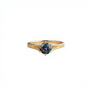 Filigree 925 silver Ring Natural London Blue topaz Elegant Fine Jewelry for Women - Product Image 1