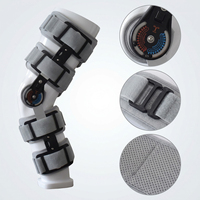 Attelle de genou à charnière pour fixation de fracture, stabilisateur de genou à angle réglable, support de genou pour la récupération post-chirurgicale