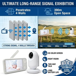 Moniteur bébé sans WiFi KT556L, écran IPS 5 pouces, caméra vidéo bébé sans fil HD 720P avec PTZ, batterie 5000 mAh, protection de la vie privée - Product Image 6