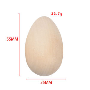 ไข่อีสเตอร์ไม้ยังไม่เสร็จ ของเล่น DIY สำหรับเด็ก ไข่ไม้ยังไม่เสร็จสำหรับงานฝีมือและของขวัญเทศกาลอีสเตอร์ - Product Image 5