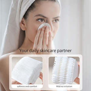 UUKKG OEM Tampons de coton carrés jetables pour le visage, lingettes démaquillantes, 3 couches, tampons de coton sandwich cosmétiques U01-U09 - Product Image 6