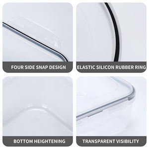 ชุดภาชนะเก็บอาหารพลาสติกใสอัดอากาศมีฝาปิดปราศจากสาร BPA จำนวน12ชิ้นพร้อมฉลาก - Product Image 5