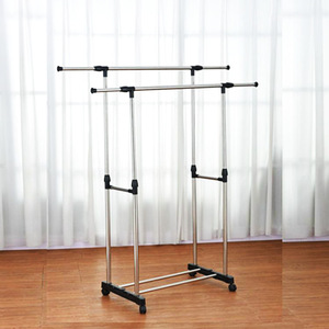 Thép không gỉ cửa hàng tủ quần áo đứng thép có thể gập lại may vải vải móc áo - Product Image 5