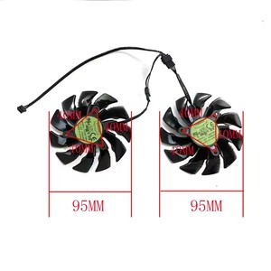 Nouveaux ventilateurs GPU 95 mm 4 broches T129215BU pour cartes graphiques Gigabyte Aorus G Force GTX 1060 <span class=keywords><strong>Xtreme</strong></span>, GTX <span class=keywords><strong>1080</strong></span> Ti, RTX 2060 <span class=keywords><strong>Xtreme</strong></span> Edition - Product Image 6