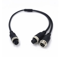 M 12 4-Pin Kabeladapter für CCTV-Kamera-Anschluss 4 Typen Aviation-Stecker zu Aviation-Stecker Männlich/Weiblich Verlängerung Y-Splitter