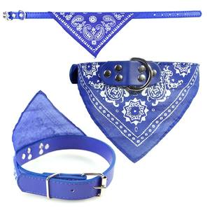 Colorido sólido personalizado Color perro Bandana Collar XL/XXL/tamaños pequeños ecológico PU poliéster Metal luces bufanda Decoración - Product Image 4