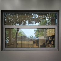 Fenêtre à battant Deioux la plus vendue, finition grain de bois, avec système de verrouillage de sécurité pour chambre à coucher, prix usine