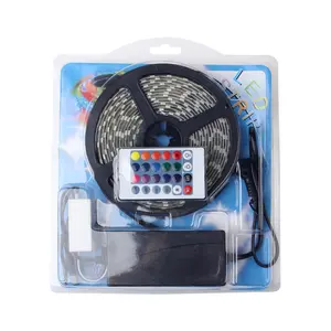 الأكثر مبيعاً 5 أمتار SMD RGB LED LED شريط أضواء مع 24Key IR محول تحكم عن بعد كامل ضوء LED