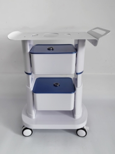 Chariot de Salon de Beauté Portable en Plastique Multifonctionnel pour Coiffure et SPA avec Rangement Intégré - Product Image 4