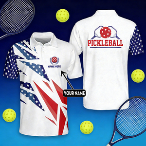 Polo de sport respirant à séchage rapide personnalisé pour homme, t-shirt de sport amusant Dry Fit, maillot de pickleball par sublimation - Product Image 1