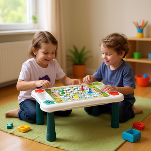 Mesa de Juegos Multifuncional 6 en 1 con Juegos de Dados para Niños de 3+ Años, Mesa de Juego con Almacenamiento de Accesorios y Dados Giratorios - Product Image 3