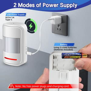 Kerui PIR cảm biến chuyển động hw19 Home an ninh SOS điều khiển từ xa với âm thanh ánh sáng báo động Phụ Kiện Chào mừng bạn chuông cửa hệ thống báo động - Product Image 5