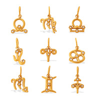 Nouveau Collier Pendentif Zircon Personnalisé 12 Signes du Zodiaque en Acier Inoxydable Plaqué Or 18K, Accessoire Charme Léger et Luxueux, Étanche