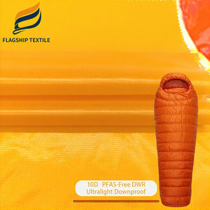 Tessuto Taffetà Ultraleggero in Nylon Ripstop 20D da 35GSM, Ecologico, Impermeabile, Senza PFAS, con Trattamento DWR, Anti-Piuma, per <span class=keywords><strong>Sacchi</strong></span> <span class=keywords><strong>a</strong></span> Piuma per Ragazze e Ragazzi - Product Image 3