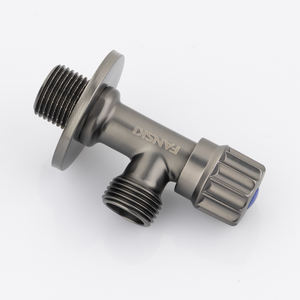 M1/2*M1/2 건 그레이 황동 앵글 밸브 누수 방지 폭발 방지 대유량 수동 정지 온수 냉수 겸용 크롬 마감 - Product Image 2