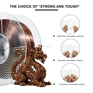 Filament d'imprimante 3D couleur populaire 2025 <span class=keywords><strong>fil</strong></span> plastique <span class=keywords><strong>PLA</strong></span> + soie Bronze noir or universel pour toutes les imprimantes 3d FDM - Product Image 4