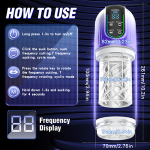 Bole Pro <span class=keywords><strong>m</strong></span>áy bay cup hoàn toàn tự động xoay <span class=keywords><strong>m</strong></span>út masturbator cho nam giớ<span class=keywords><strong>i</strong></span>, LED Wearable cố định cup, cấp 7 bảo vệ - Product Image 3