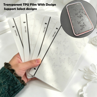 Fonlyu - Protector de Pantalla de TPU Transparente Mate de 190*120 mm con Diseño Texturizado, Películas de Hidrogel para Máquina de Corte con Plotter
